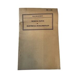 WWII War Department Technical Manual Electrical Systems TM 1-455 1941‎